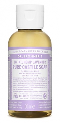 Dr Bronners Lavender Pure Castile Liquid Soap 60ml